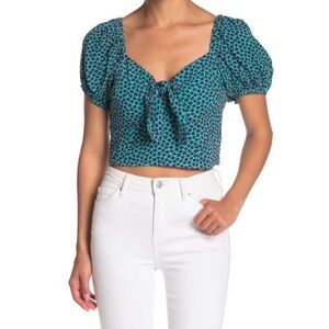 BAND OF GYPSIES Santo Domingo Floral Crop Top M